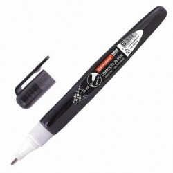 Корректирующая ручка Brauberg 225214 черный, 18мл, метал/наконечник