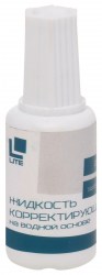 Корректирующая жидкость LITE CFL-20 20мл, водная основа, с кисточкой Фарм 152198 