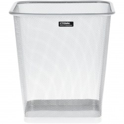 Корзина д/бумаг Стамм КР-30845 сетчатая серебристая, металл.квадратная 20л. 355987