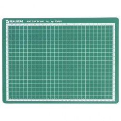 Коврик для резки Brauberg 236905 А4, зеленый, 3х-слойный, 3мм