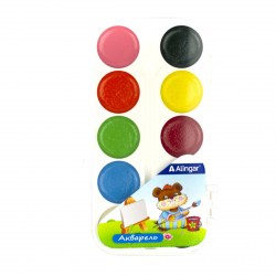 Краски 10цв. б/к Alingar AL-6802 "Жирафик" карамельные, пласт/уп 
