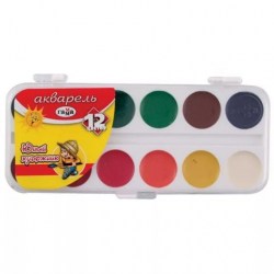 Краски 12цв. б/к Гамма 212071 "Юный Художник"  пласт/уп 122510