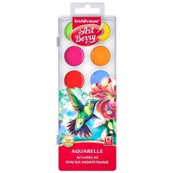 Краски 12цв. с/к ErichKrause 41726 Artberry с УФ защитой яркости