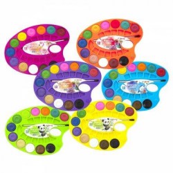 Краски 12цв. с/к Yalong YL222213 "Животные" меловые, кисть с палитрой, ассорти