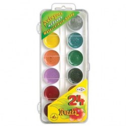 Краски 24цв. б/к Гамма 212035 "Пчелка" медовые, пласт/уп 298638