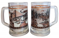 Кружка "Виды города Сургут" пивная стекло прозр 0,5л