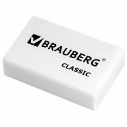 Ластик Brauberg 221033 "Classic" белый, 26*17*7мм прямоугольный 