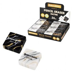 Ластик Brauberg 272726 "MARBLE" квадратный 34х34х11мм, ассорти