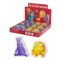 Ластик ErichKrause 63544 Jolly Friends ассорти