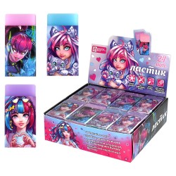 Ластик Феникс 63626 "Романтичные девушки" 25*50*10мм, в картонной упаковке, ассорти