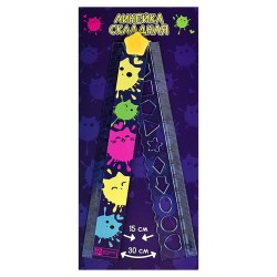 Линейка  15-30см Феникс 60681 "Котокляксы" пластик