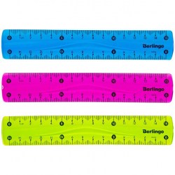 Линейка  15см Berlingo PR_10015 "Flexy" пласт гибкая ассорти 248748