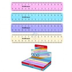 Линейка  15см ErichKrause 49541/53706 Pastel, ассорти