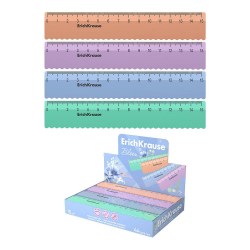 Линейка  15см ErichKrause 61763 Pastel Bloom, ассорти с волнистым краем