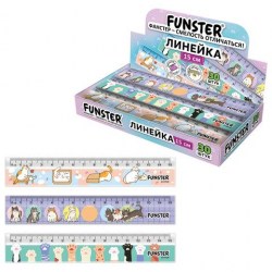Линейка  15см Funster 210918 "Коты" ассорти