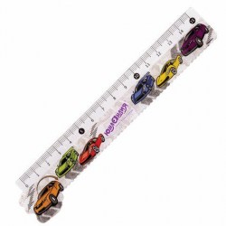 Линейка  15см Юнландия 210729  "Машинки" с волнистым краем 