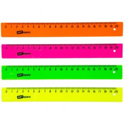 Линейка  20см ArtSpace 256248 флуоресцентная ассорти