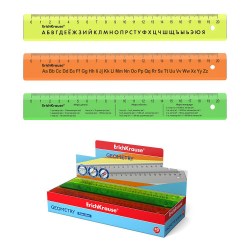 Линейка  20см ErichKrause 55503 Neon справочная, ассорти