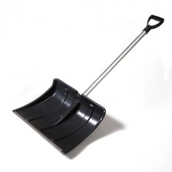 Лопата снеговая пластиковая 480*360мм пластиковая с алюм планкой , алюм черенком 2615124