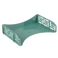 Лоток горизонтальный Стамм ЛТГ-13689/ЛТ841 "Филд" с широкой загрузкой зеленый NY 324190