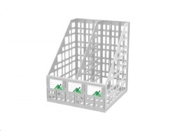 Лоток вертикальный 2 отделения Стамм ЛТ01480/815 серый сборный 215516