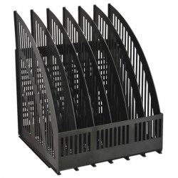 Лоток вертикальный 6 отделений Стамм ЛТВ-01478/ЛТ460 черный сборный 264199