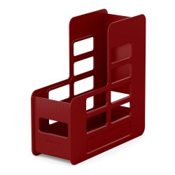 Лоток вертикальный ErichKrause 55610 Techno Marsala, красный 100мм