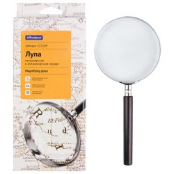 Лупа  90мм OfficeSpace MGF90M_6721/222109 3-х кратное увеличение, металлическая оправа 222109 