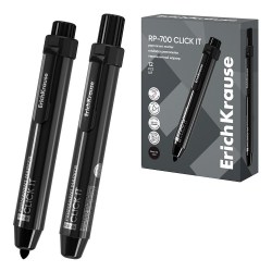 Маркер 2,0мм ErichKrause 60828 RP-700 "Click it" черный, пермонентный,  автоматический