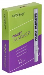 Маркер 2-4мм inФормат KRR04W "PAINT PROFESSIONAL" белый лаковый 172531