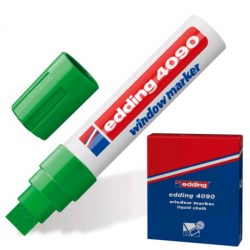Маркер д/окон E-4090-04 зеленый 4-15мм жидкий мел /EDDING/ 45551