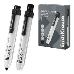 Маркер для доски 2,0мм ErichKrause 60830 RW-700 "Click it" черный, автоматический