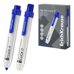 Маркер для доски 2,0мм ErichKrause 60831 RW-700 "Click it" синий, автоматический