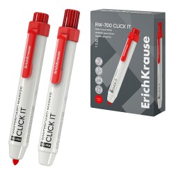 Маркер для доски 2,0мм ErichKrause 60832 RW-700 "Click it" красный, автоматический