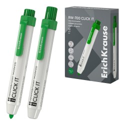 Маркер для доски 2,0мм ErichKrause 60833 RW-700 "Click it" зеленый, автоматический