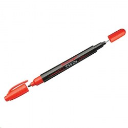 Маркер двухсторонний 0,5мм/1,0мммм Berlingo BMd_07103 "Multiline PE55" красный перманентный 219762