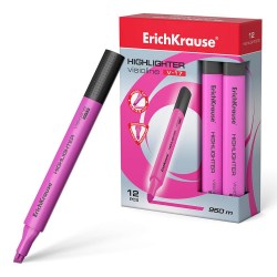 Маркер текст. ErichKrause 56702 розовый, Visioline V-17 Neon 
