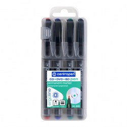 Маркеры  4цв. перманентные CENTROPEN 4606 1мм CD-PEN Ф070146