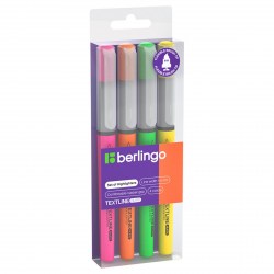 Маркеры  4цв. текстовые Berlingo T4520 "Textline HL470" КИСТОЧКИ 1-6мм 319405