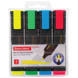 Маркеры  4цв. текстовые Brauberg 151689 "Original" 1-5мм 
