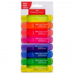 Маркеры 7цв. 8шт. текстовые Faber-Castell 254648 "46 Superfluor" 1-5мм, пластик европодвес 382761