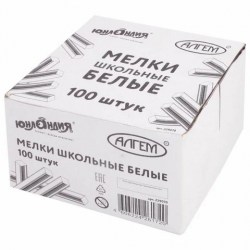 Мел 100шт. белый Юнландия 229070 "аналог Алгем" квадратный 
