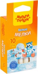 Мел  10шт. белый Мульти-Пульти WC_16650 "Енот на Северном полюсе" круглый