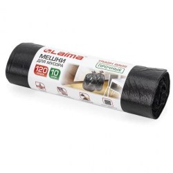 Мешок для мусора 120л. 10шт. 18мкм 70*110см черные Лайма 601386