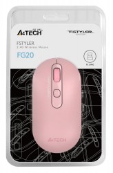 Мышь A4 Fstyler FG20 розовый оптическая беспров для ноутбука USB 1379895