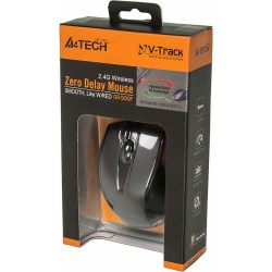 Мышь A4 V-Track G9-500F черный оптич беспроводная 1200dpi USB 4but 601106