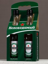 Набор 10477472 "Непобедимый" гель д/душа и шампунь во флаконах пиво