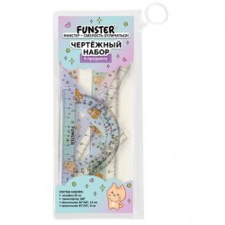 Набор чертежный Funster 210914 "Зверушки" 3 предмета, 20см