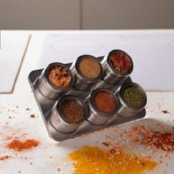 Набор для специй Zeidan Z-11024 на магнитах, стекло/метал 7 предметов