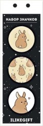 Набор металлических значков Алеф 16382 "Hare" /3шт/